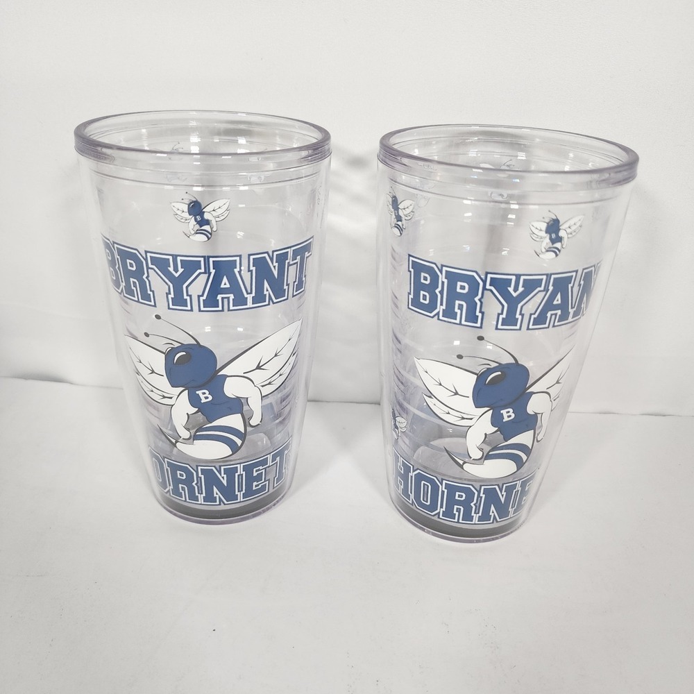 Pair Tervis Bryant Hornets 16 oz Insulated Tumblers School Cups